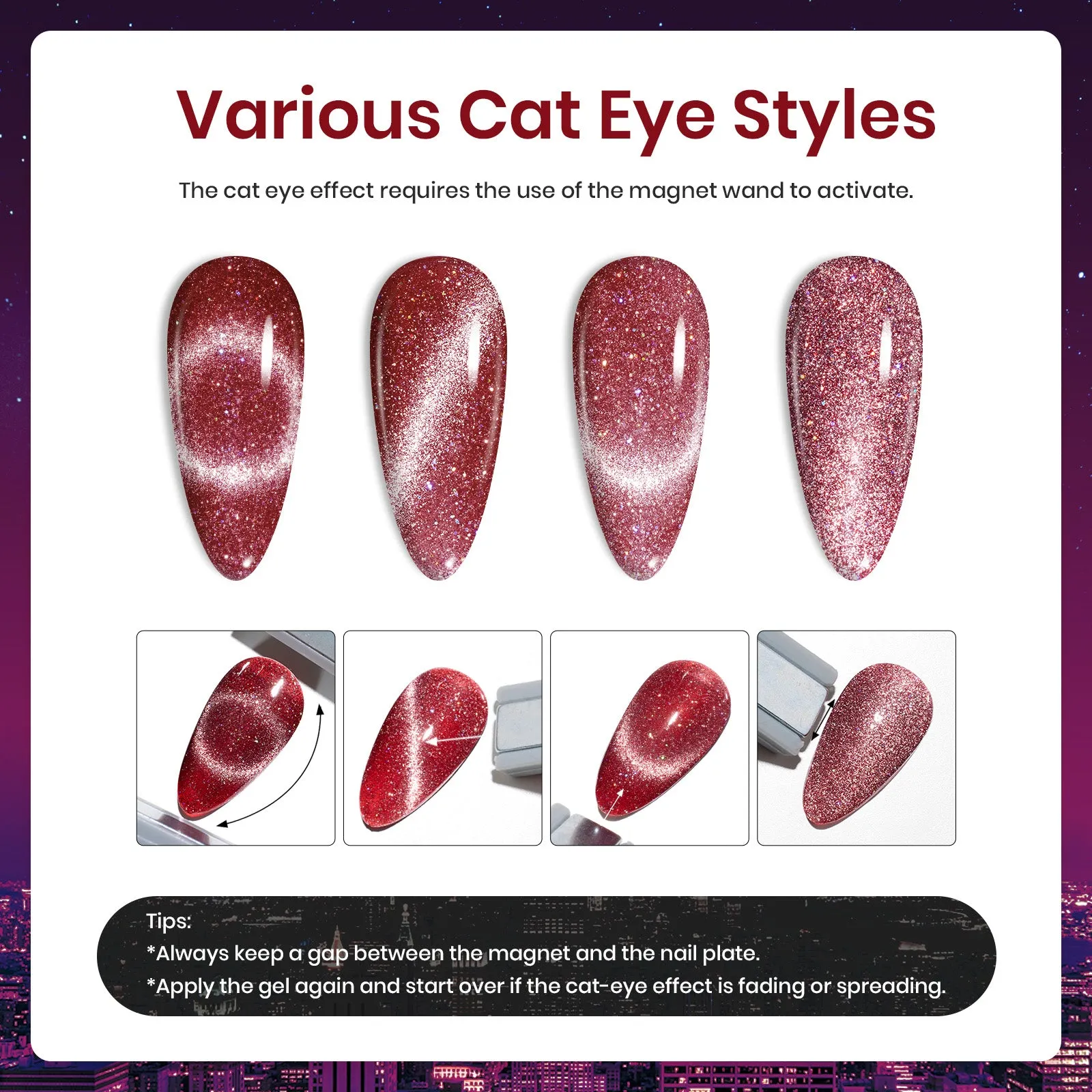 Urban Serenade | 6 Cat Eye Colors Gel Polish Set