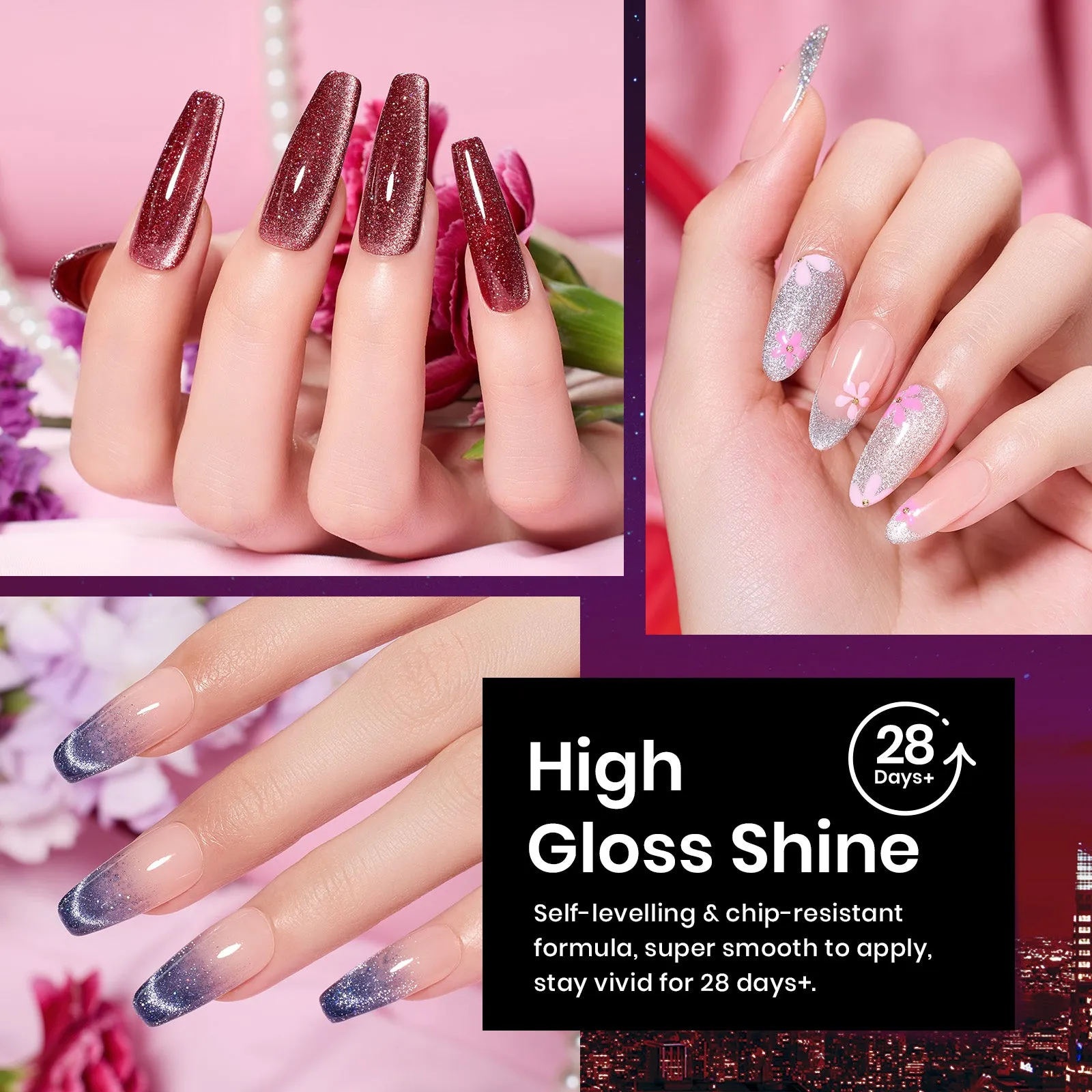 Urban Serenade | 6 Cat Eye Colors Gel Polish Set