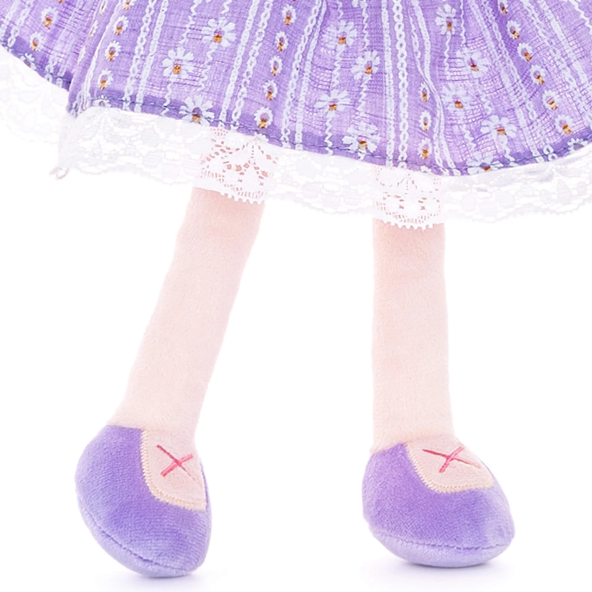 (US Only) Gloveleya 16-inch Baby Girl Gifts Plush Toy Daisy Doll Purple