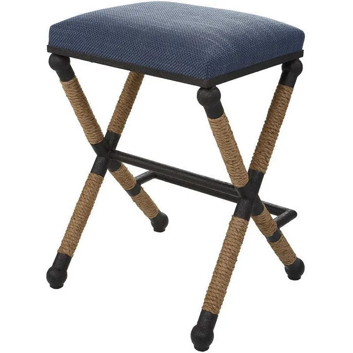 Uttermost Firth Navy Performance Fabric Counter Stool