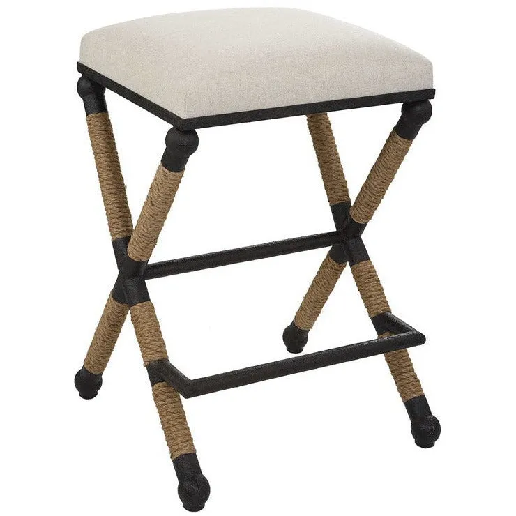 Uttermost Firth Oatmeal Performance Fabric Counter Stool