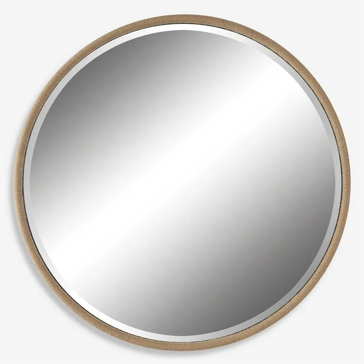 Uttermost Ranchero Natural Braided Rope Round Mirror
