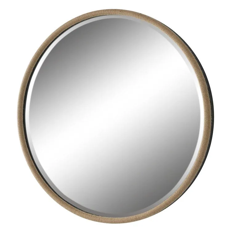 Uttermost Ranchero Natural Braided Rope Round Mirror