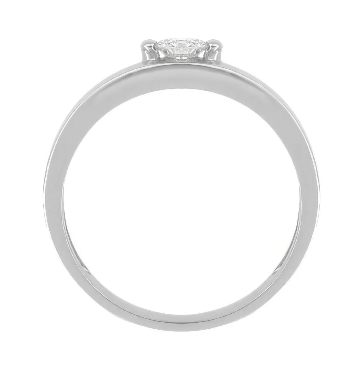 Vera Vintage Style 1960's Mid Century Diamond Ring in 14 Karat White Gold