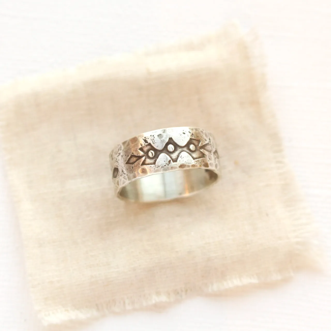 Viking Stamped Silver Ring