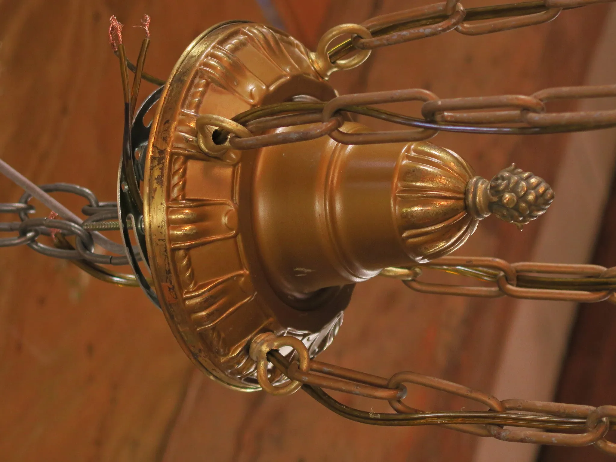 Vintage Art Deco "Pan" Style 4-Light Chandelier