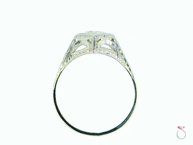 Vintage Art Deco Solitaire Diamond Engagement Ring