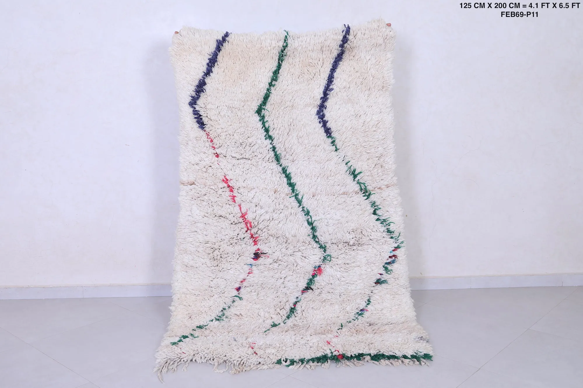 Vintage Berber Rug 4.1 X 6.5 Feet – Handwoven Moroccan Style