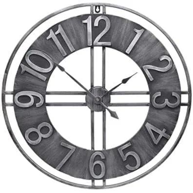Wall Clock in Solid Metal, 30"
