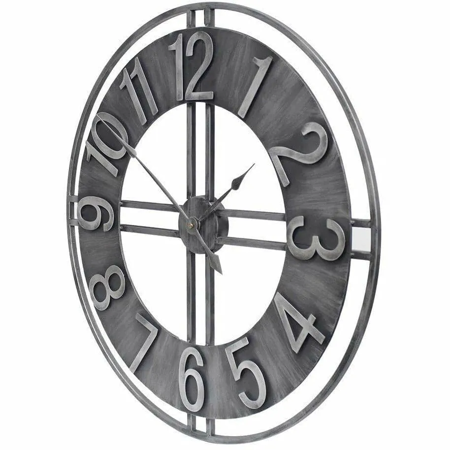 Wall Clock in Solid Metal, 30"