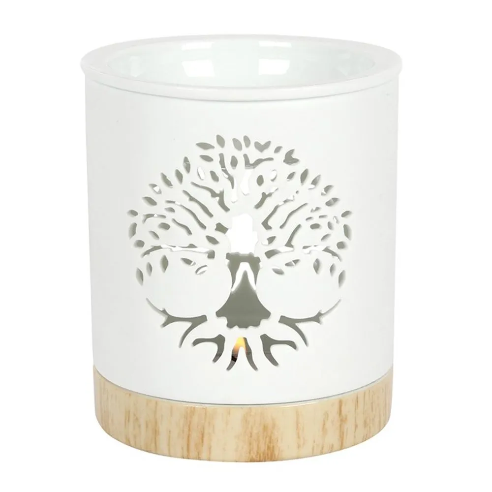 Wax Warmer Gift Set - Tree of Life Design with Sweet Cedar Melt