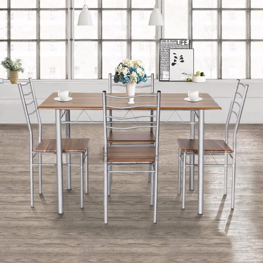 Westminster Modern 5 Pieces Dining Table Set 1 Wooden Dining Table with 4 Dining Chairs
