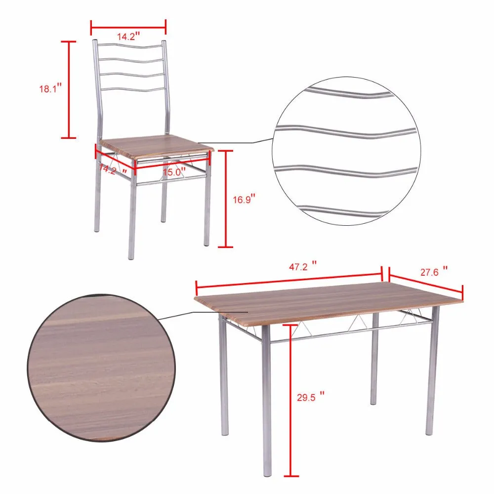 Westminster Modern 5 Pieces Dining Table Set 1 Wooden Dining Table with 4 Dining Chairs