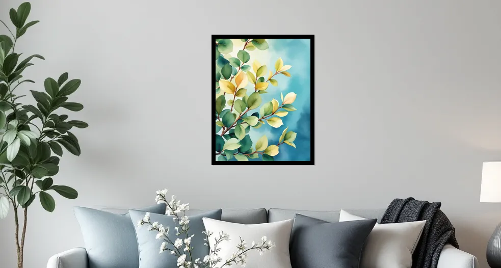 Whimsical Eucalyptus Breeze Wall Art Poster