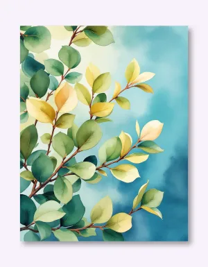Whimsical Eucalyptus Breeze Wall Art Poster