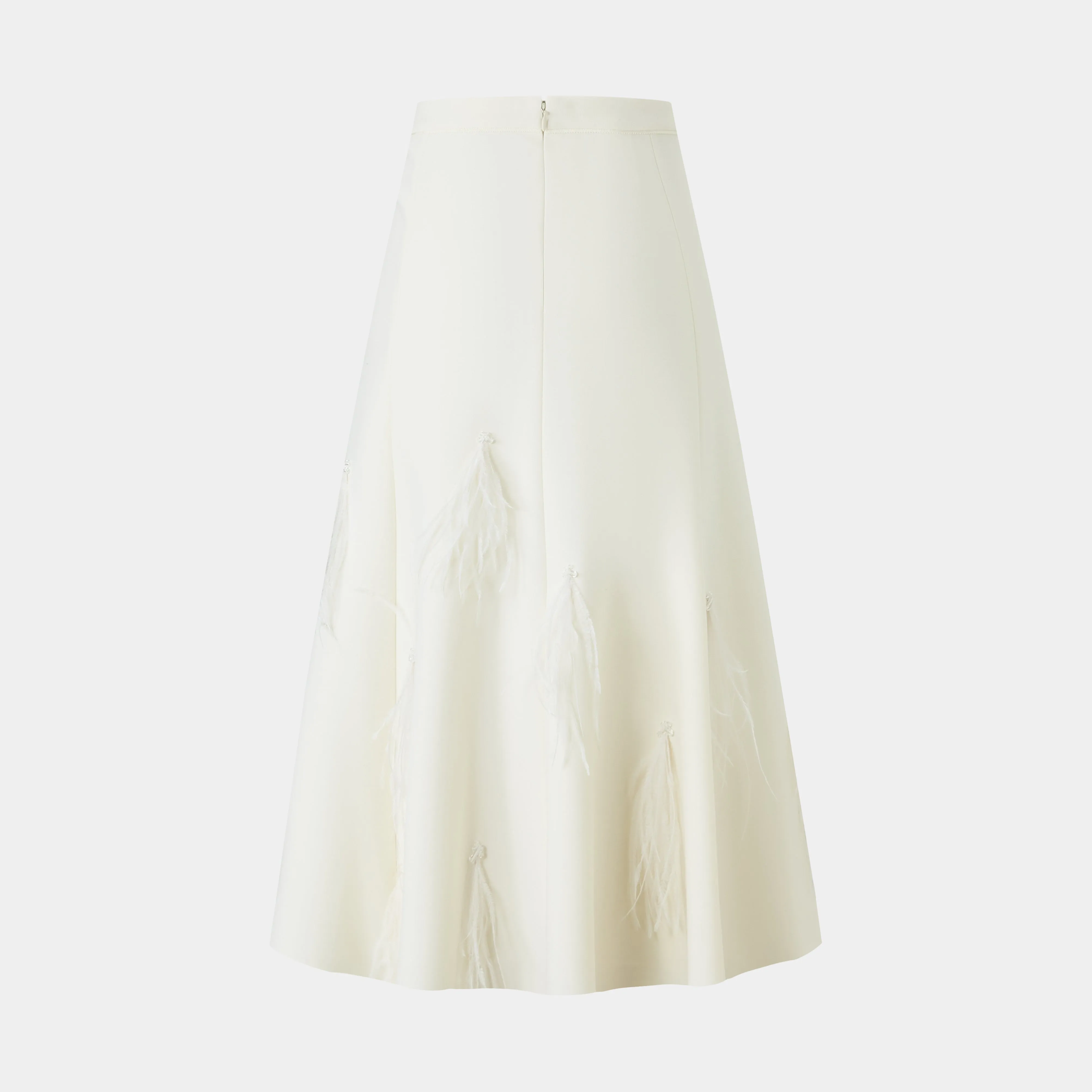 WHIMSICAL FEATHER TOUCH A-LINE SKIRT