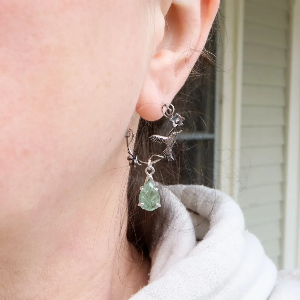 Whimsical Hummingbird Hoops