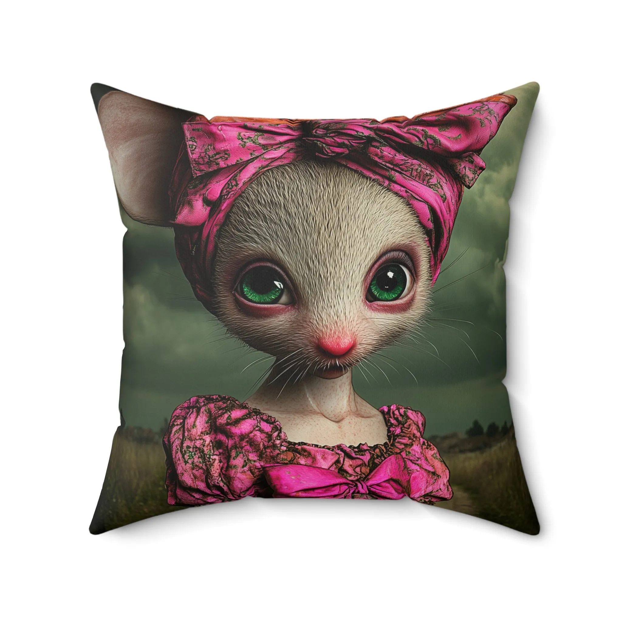 Whimsical Mouse Elegance Pillow