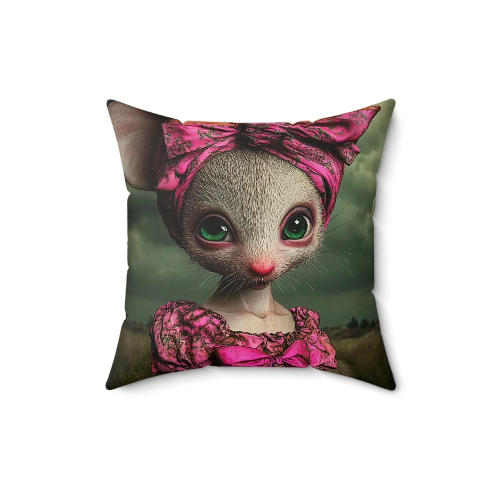 Whimsical Mouse Elegance Pillow