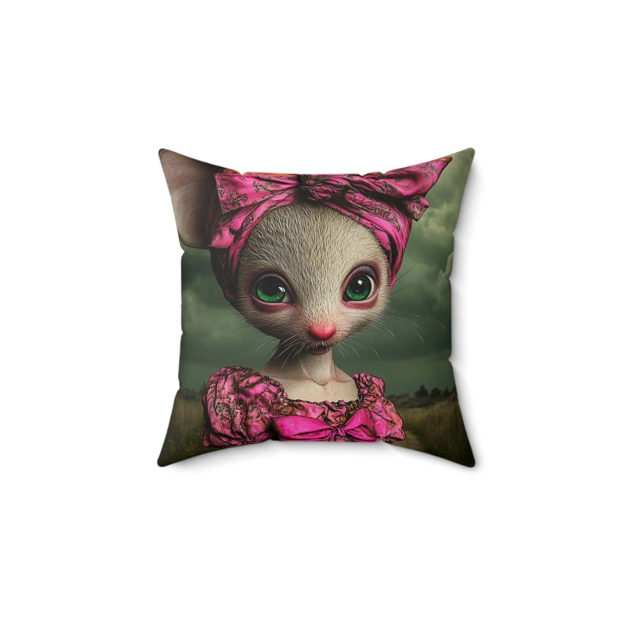 Whimsical Mouse Elegance Pillow