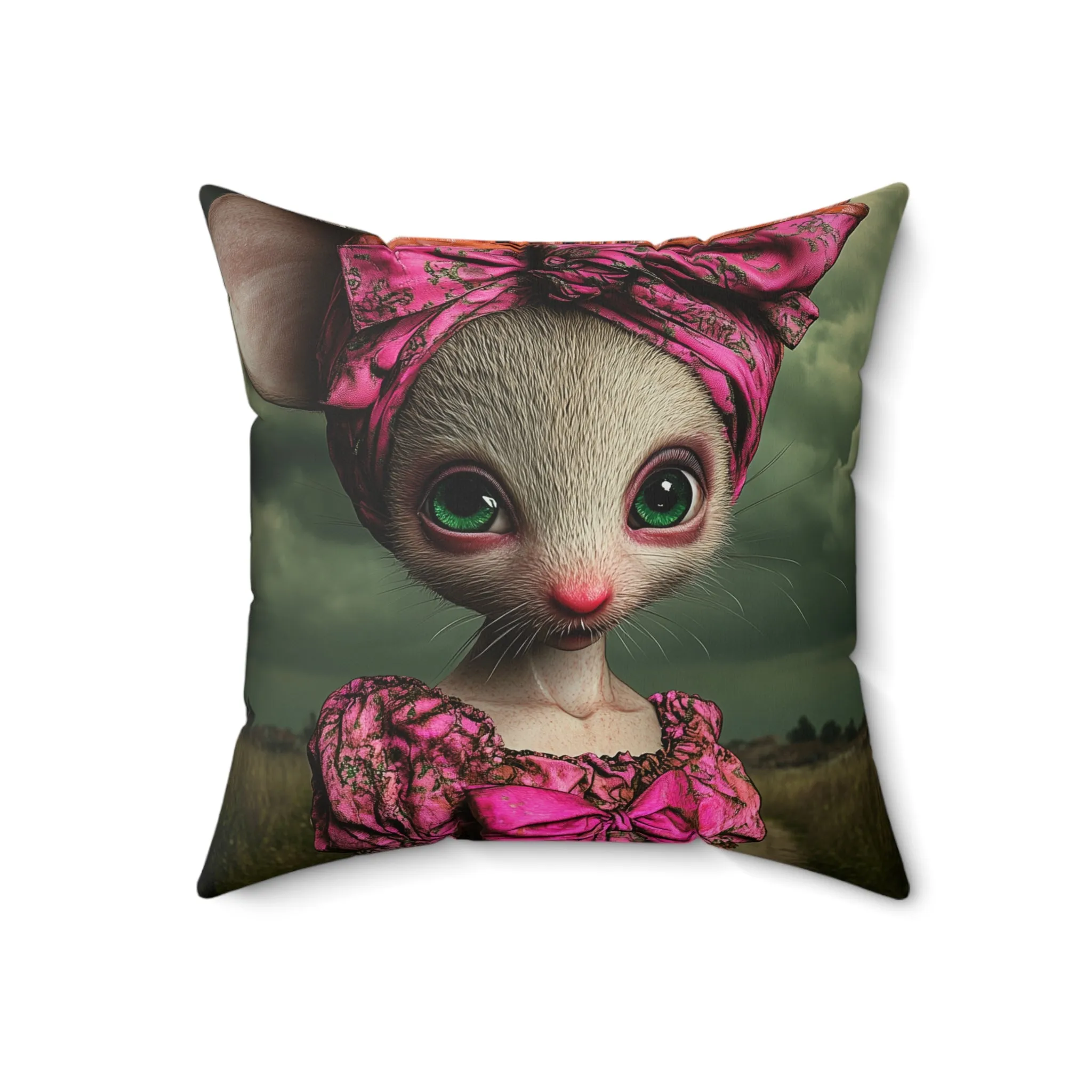 Whimsical Mouse Elegance Pillow