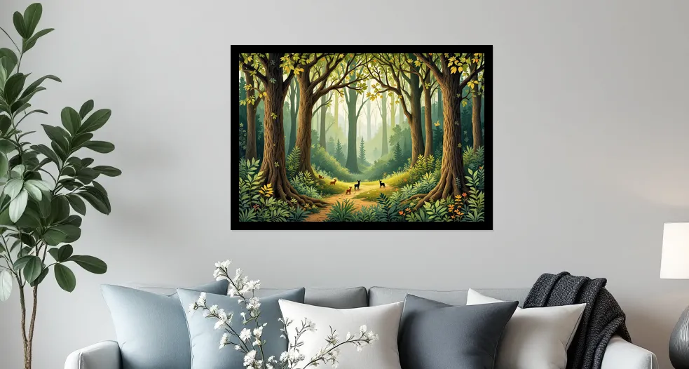 Whimsical Woodland Dreams Wall Art Poster