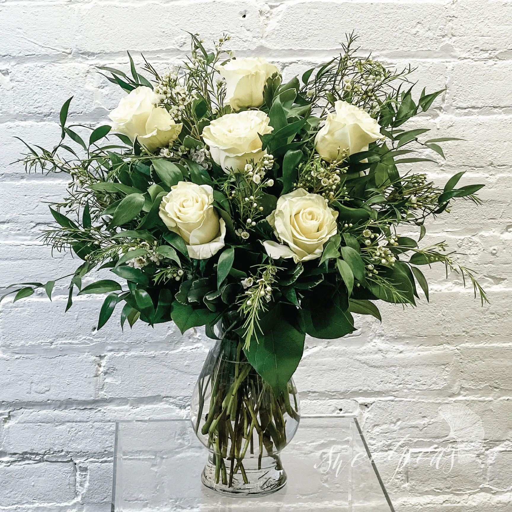White Roses - Half Dozen (Deluxe)
