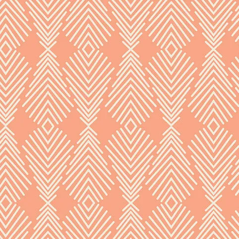 Winged Plumage in Apricot by Art Gallery Fabrics
