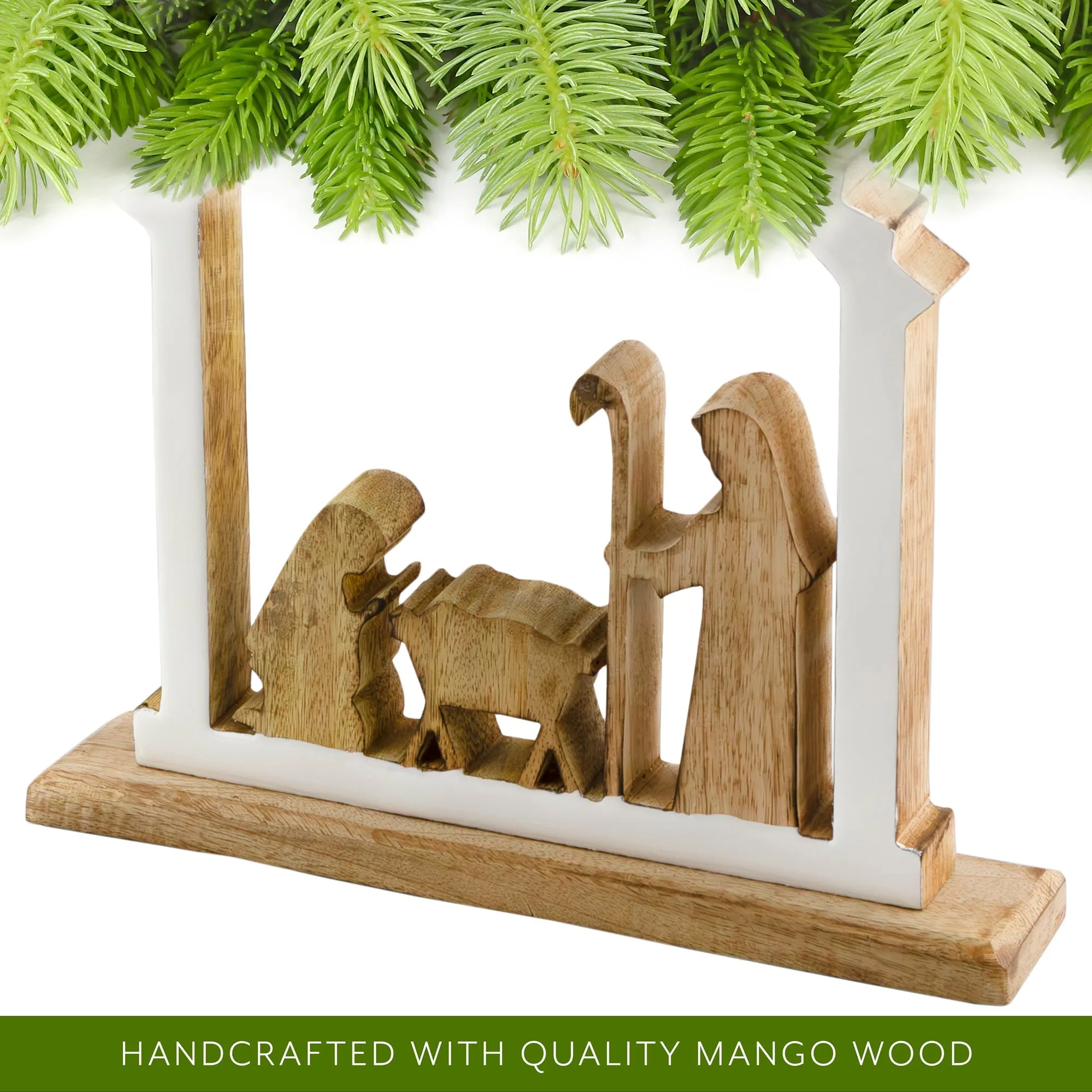 Wood Enamel Nativity Scene